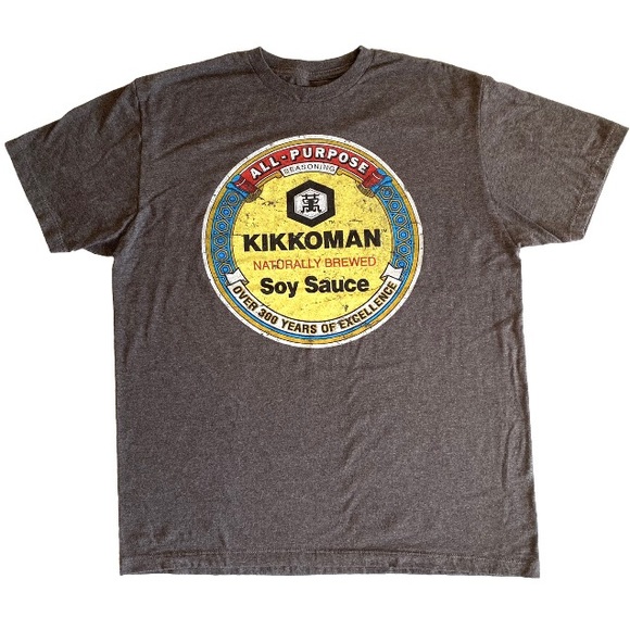 Kikkoman Shirts Kikkoman Soy Sauce Officially Licensed Gray Short
